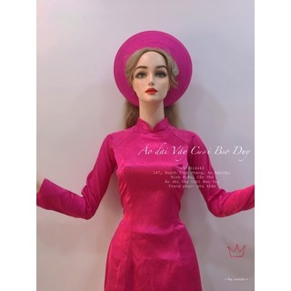 Áo dài gấm truyền thống hồng thái tuấn
