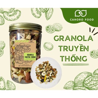 Granola Hạt Ngũ Cốc Granola Cao Cấp Nhiều Hạt Vị Truyền Thống Cahoro Food 500gr