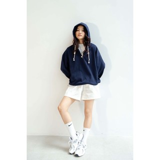 Áo hoodie nút trắng có dây rút 2 màu lenclothing 8877