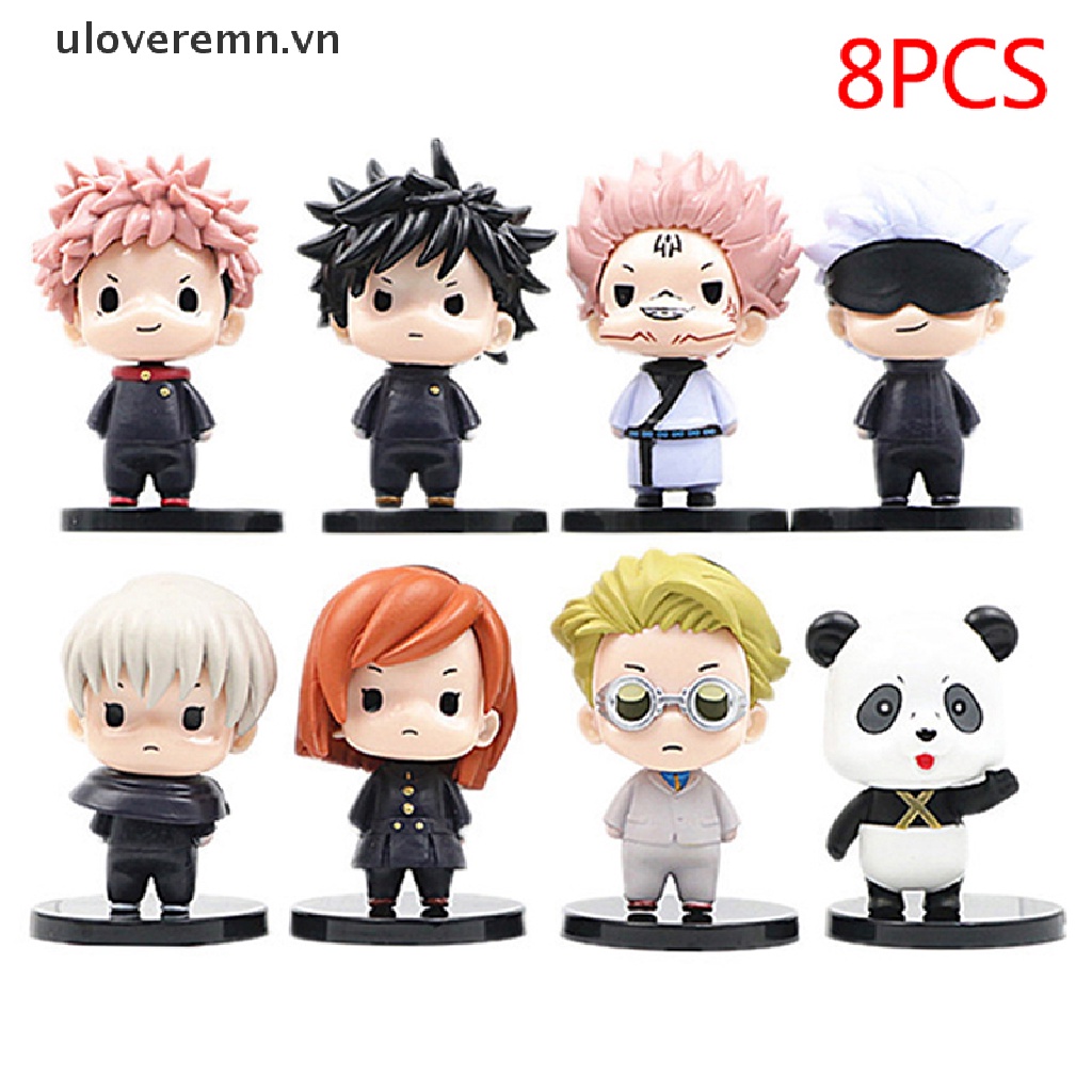 Bộ 8 Mô Hình Nhân Vật Hoạt Hình Anime Bằng PVC
