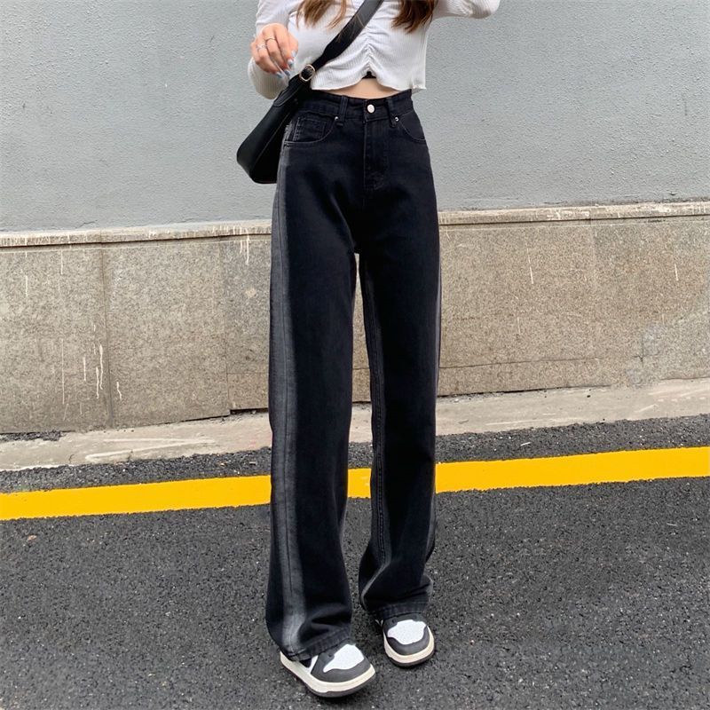 Bộ Áo Khoác Blazer + Quần jeans Đen Lưng Cao Phong Cách Gucci Thời Trang Xuân Thu 2022