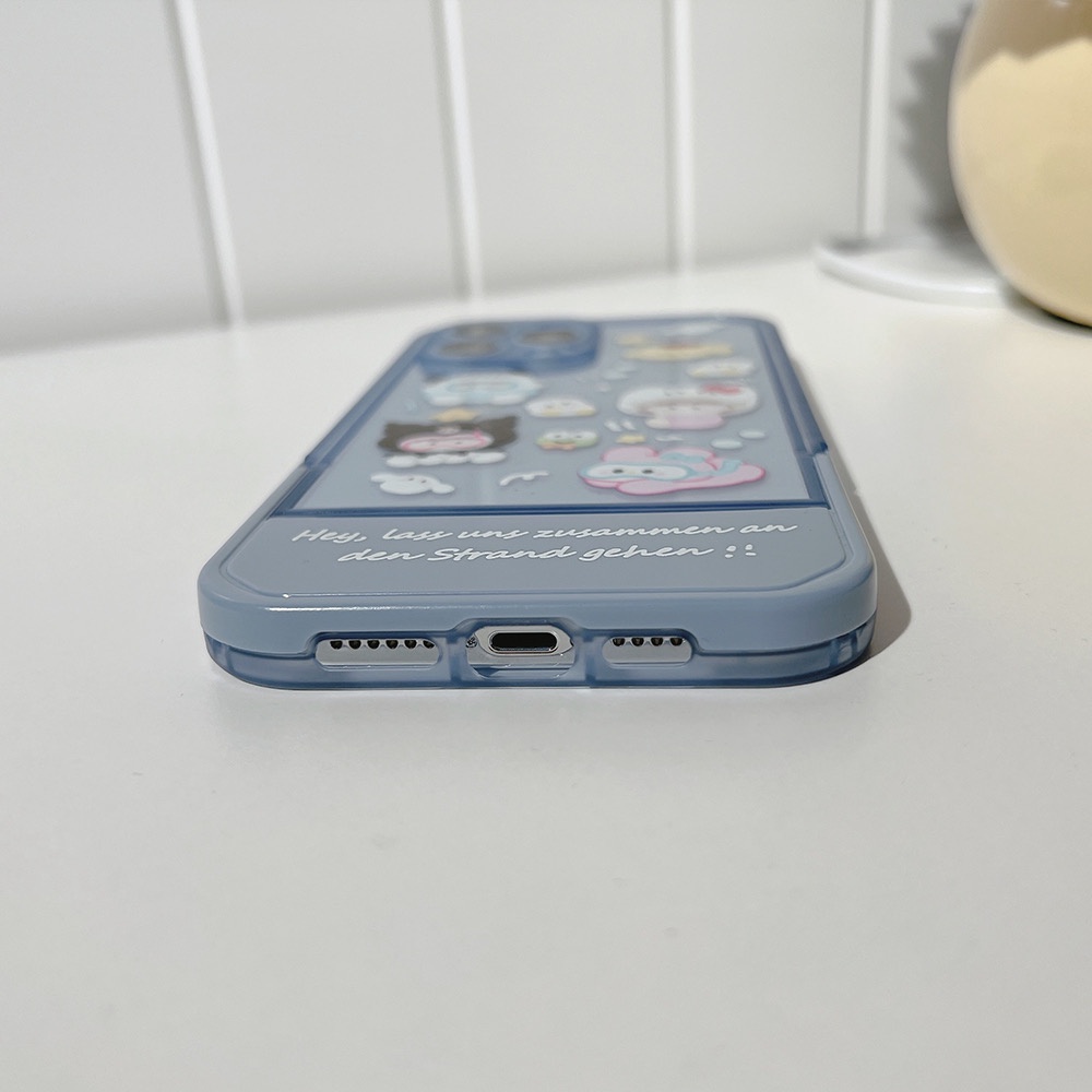 Ốp lưng iphone Sticker Hoạt Hình kèm giá đỡ 13promax/13pro/13/12promax/12pro/12/11promax/11/7plus/8plus - Ina Case