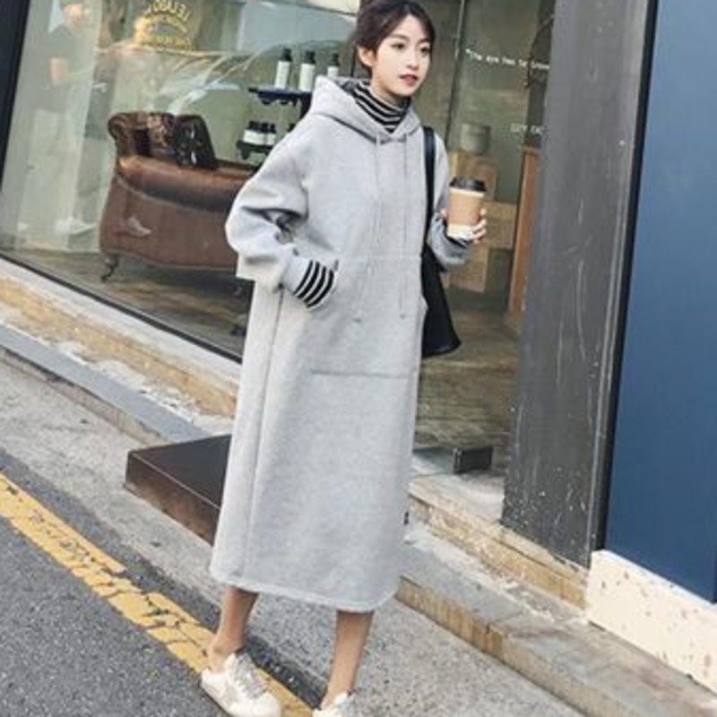 Áo Hoodie Dài Tay Giả Hai Lớp Phong Cách Preppy Thời Trang Hàn Quốc