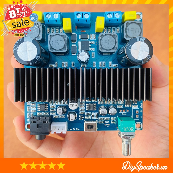 Mạch GEMAUDIO khuếch đại âm thanh 2.0 TPA3116 100W * 2 và 50W*2  từ DiySpeaker