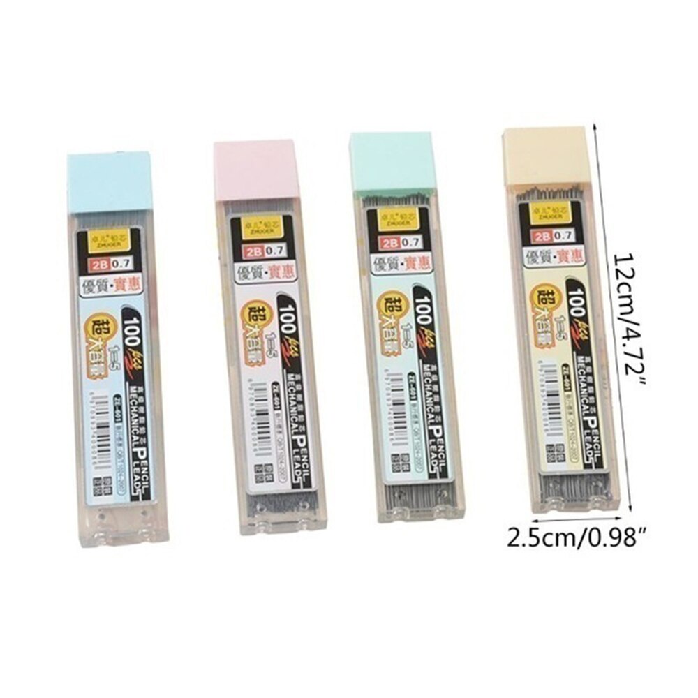 Hộp 100 Ruột Bút Chì 2B 0.5 / 0.7mm Thay Thế