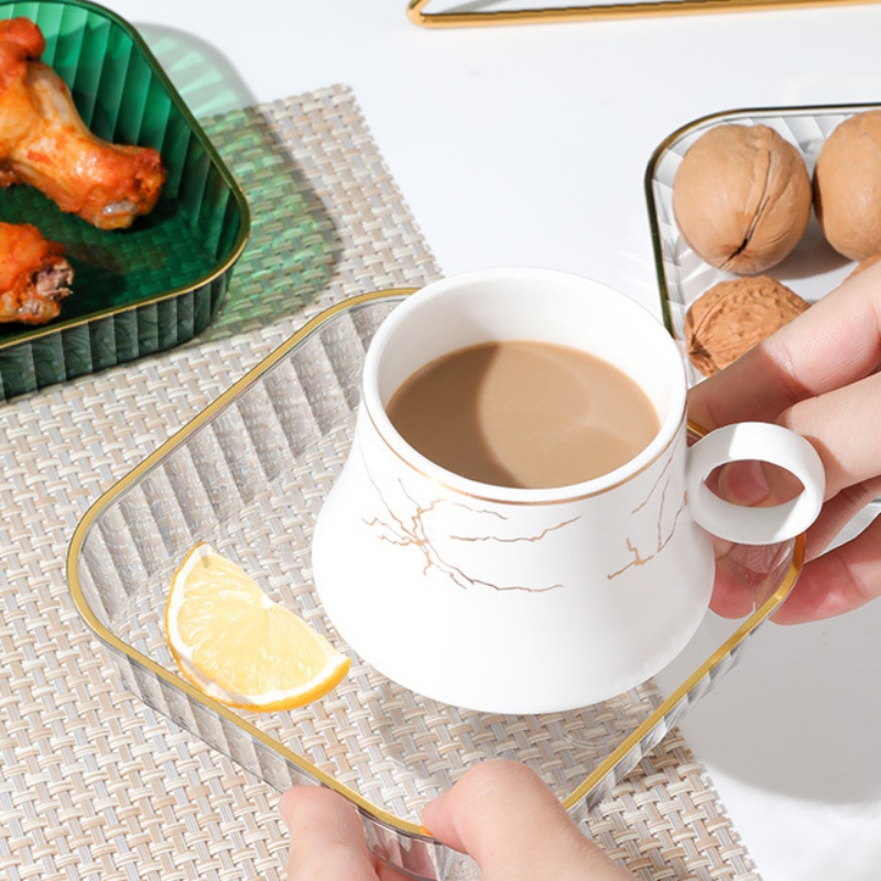 Đĩa Xoay Đựng Trái Cây Khô / Bánh Kẹo Trong Suốt Deluxe