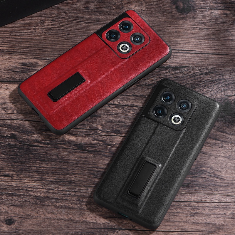 Ốp Điện Thoại Da Cứng Kèm Giá Đỡ Tàng Hình Cho OnePlus 10 10T Pro OnePlus10TPro