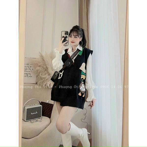 Áo Len Gile Hình Vịt Dễ Thương ,Chất Len Mềm Mịn