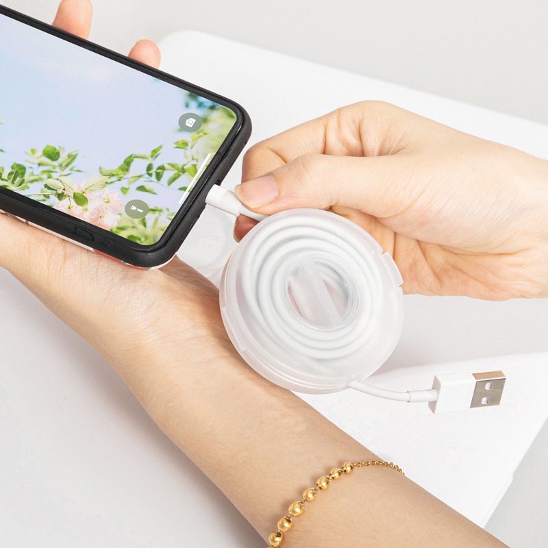 Steve Hộp Cuộn Dây Cáp Tai Nghe Có Thể Tháo Rời