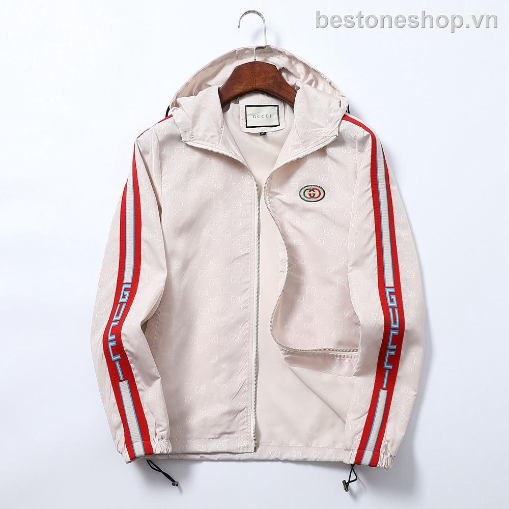 Mới_gucci Áo Khoác bomber Có Mũ Trùm Đầu jacquard Boluson S-XXXL PP112 Cho Nam