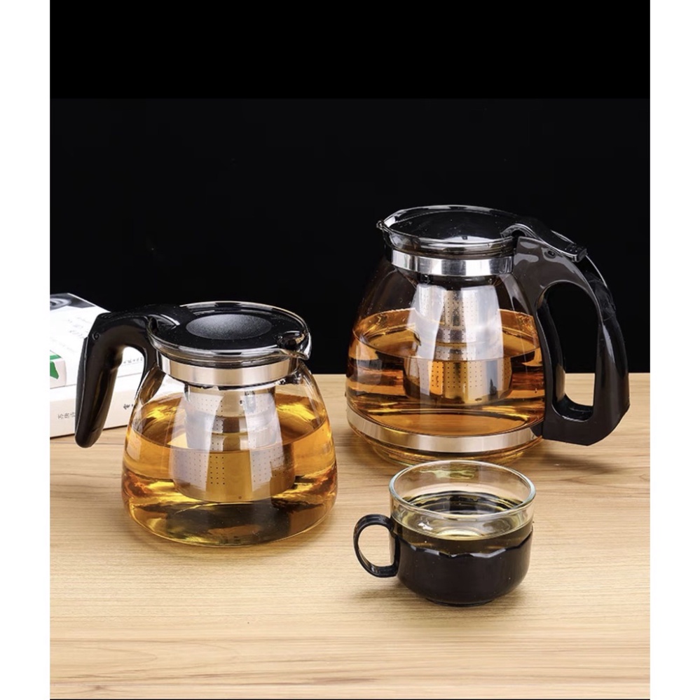Bộ ấm pha trà kèm 4 ly cốc thủy tinh có lưới lọc inox đẹp sang trọng pha chế cafe tiện lợi 2in1 đẳng cấp