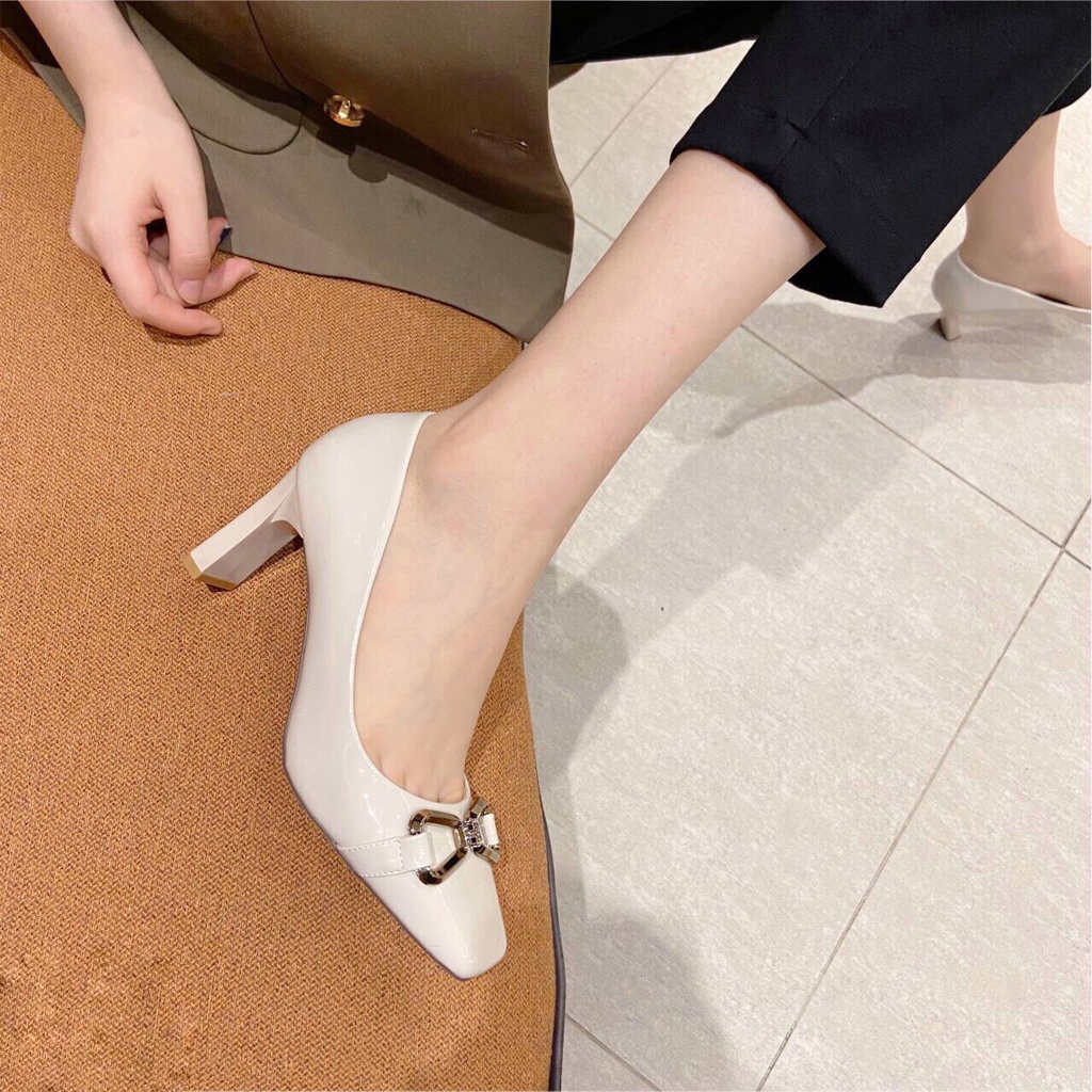 Giầy Cao Gót Nữ Da Bóng Hàng QCCC