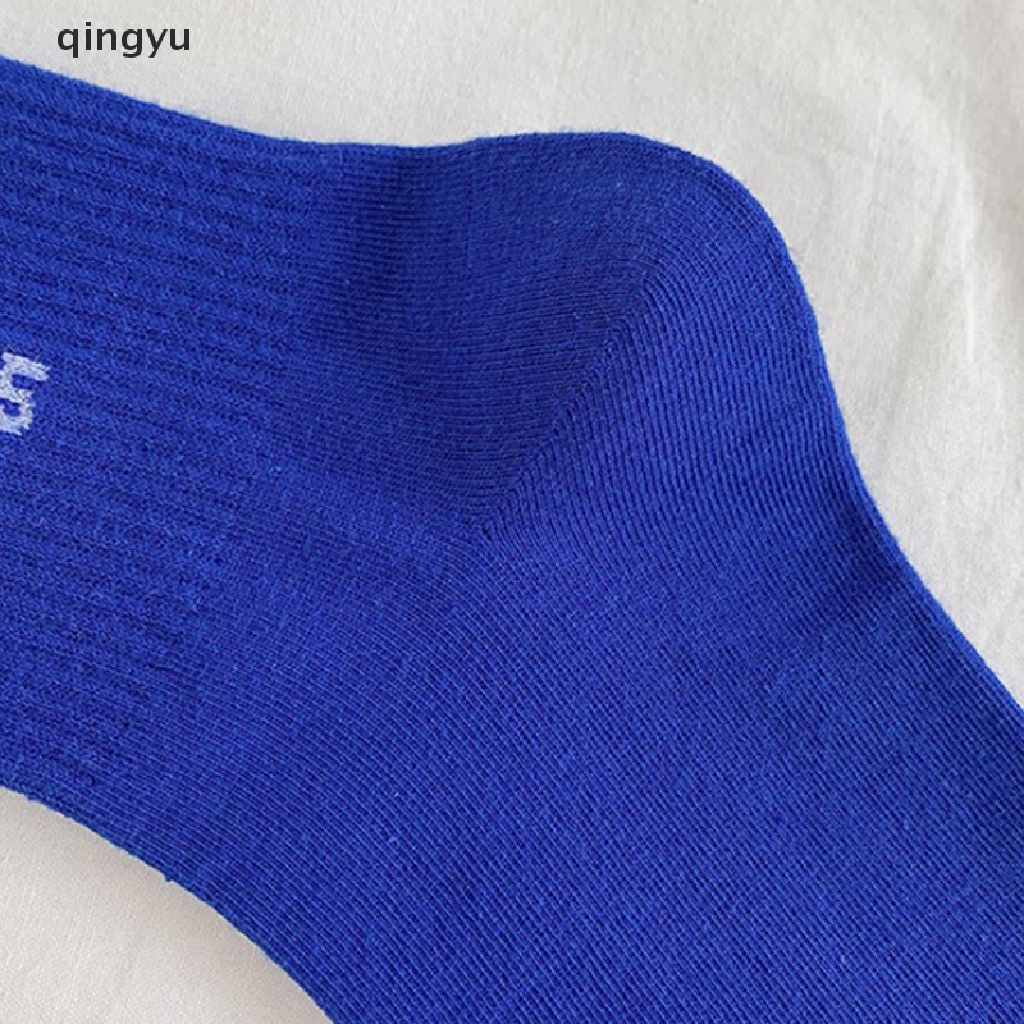 Vớ Cotton Thể Thao Cổ Vừa Kẻ Sọc In Chữ P Màu Xanh Dương Hợp Thời Trang Dễ Phối Đồ Cho Nữ