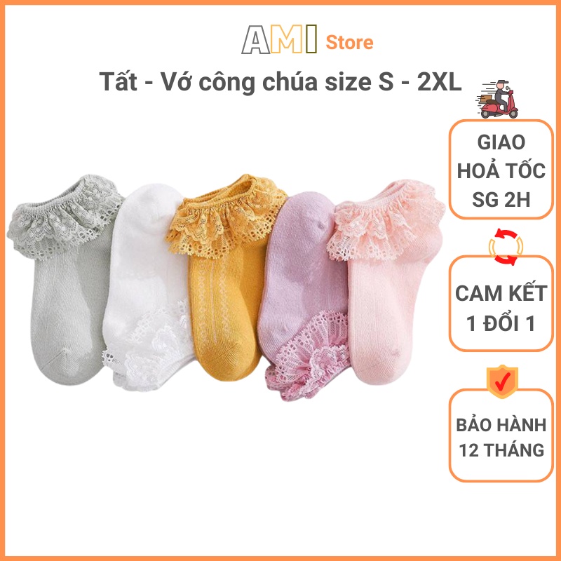 Tất cho bé gái vải Cotton dễ thương V001 màu Trắng Hồng size S-2XL từ 0-18 Tuổi - Vớ cho bé đẹp Hàn Quốc