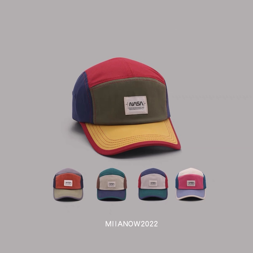 Nón lưỡi trai thêu chữ NASA mix nhiều màu cá tính cho cả nam và nữ