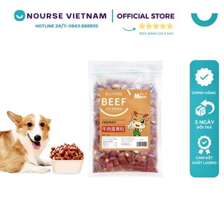 Thịt bò sấy cho chó Masti Snack cho chó Bánh thưởng tăng cường ăn uống NourseVietnam MT14 (500g)