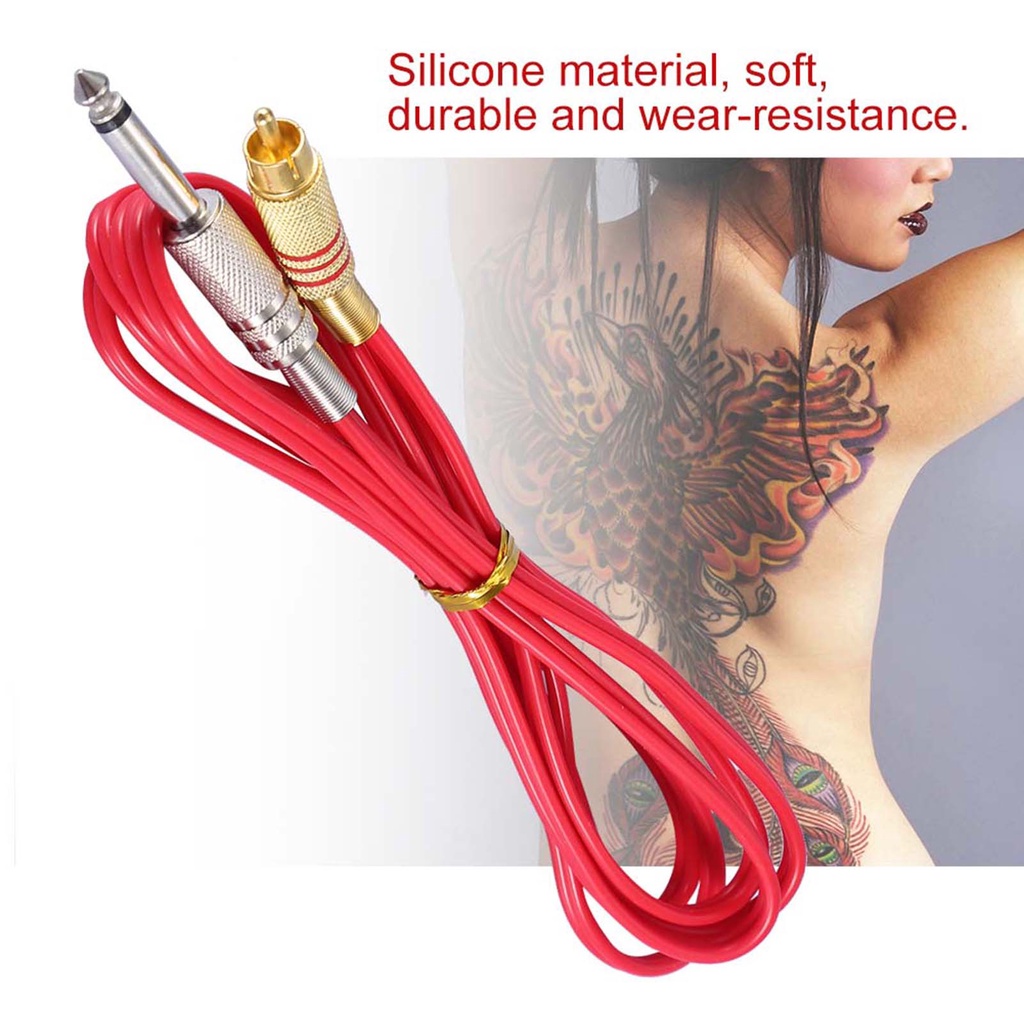 Dây Móc Máy Xăm Bằng Silicone Mềm Bền Bỉ - 5 màu cho giao diện thẳng RCA Chèn Neon074