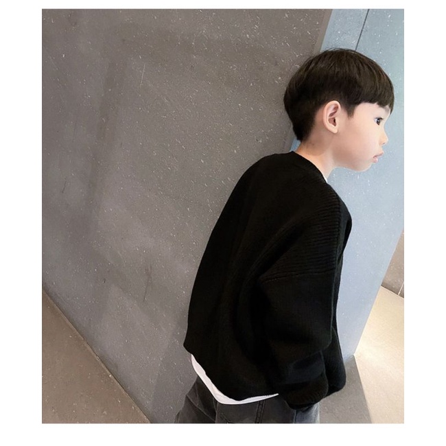 Áo Khoác Cardigan Dệt Kim Thời Trang Xuân Thu Cho Bé Trai
