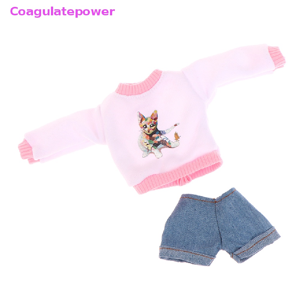 Set Áo Hoodie Và Chân Váy Ngắn Cho Búp Bê 30cm Tỉ Lệ 1 / 6