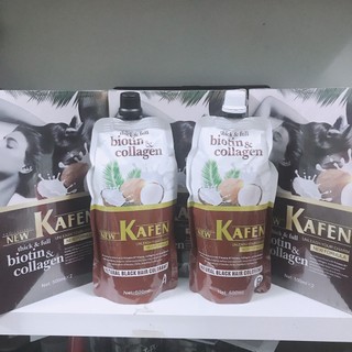 Nhuộm đen Kafen dừa phủ bạc không dính da đầu phủ bạc 100%