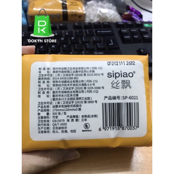 Giấy Ăn panda Sipiao Thùng 30 Gói khăn giấy Siêu Dai tiện dụng LMGA02