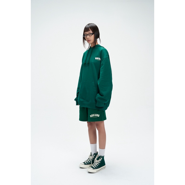 Áo Nỉ Mũ BOO Unisex Dáng Rộng Basic Đính Logo BOOLAAB