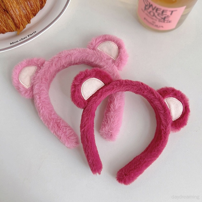 Băng Đô Cài Tóc Phủ Lông Chống Trượt Kiểu Hoạt Hình Dễ Thương