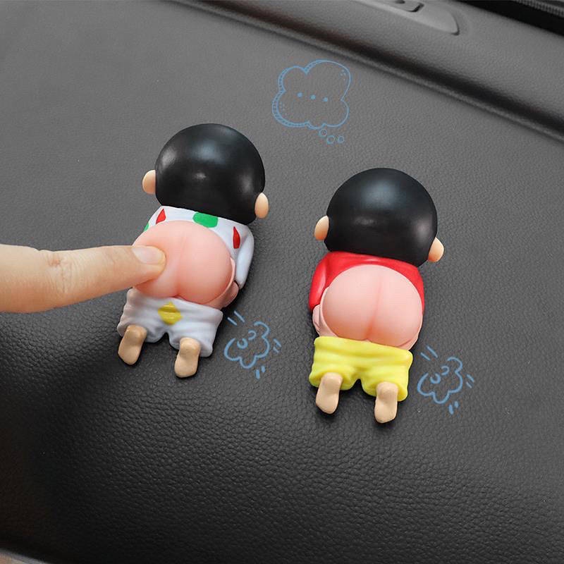 Crayon Xiaoxin Cartoon Cute Soft Ass Doll Figurine Garage Kits Creative Car Decoration Model Cartoon Anime v4eT