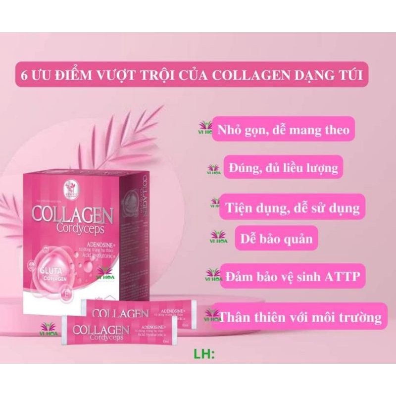 Nước uống trắng da Collagen Cordyceps Da cá biển sâu Viện KHCN Việt Nam