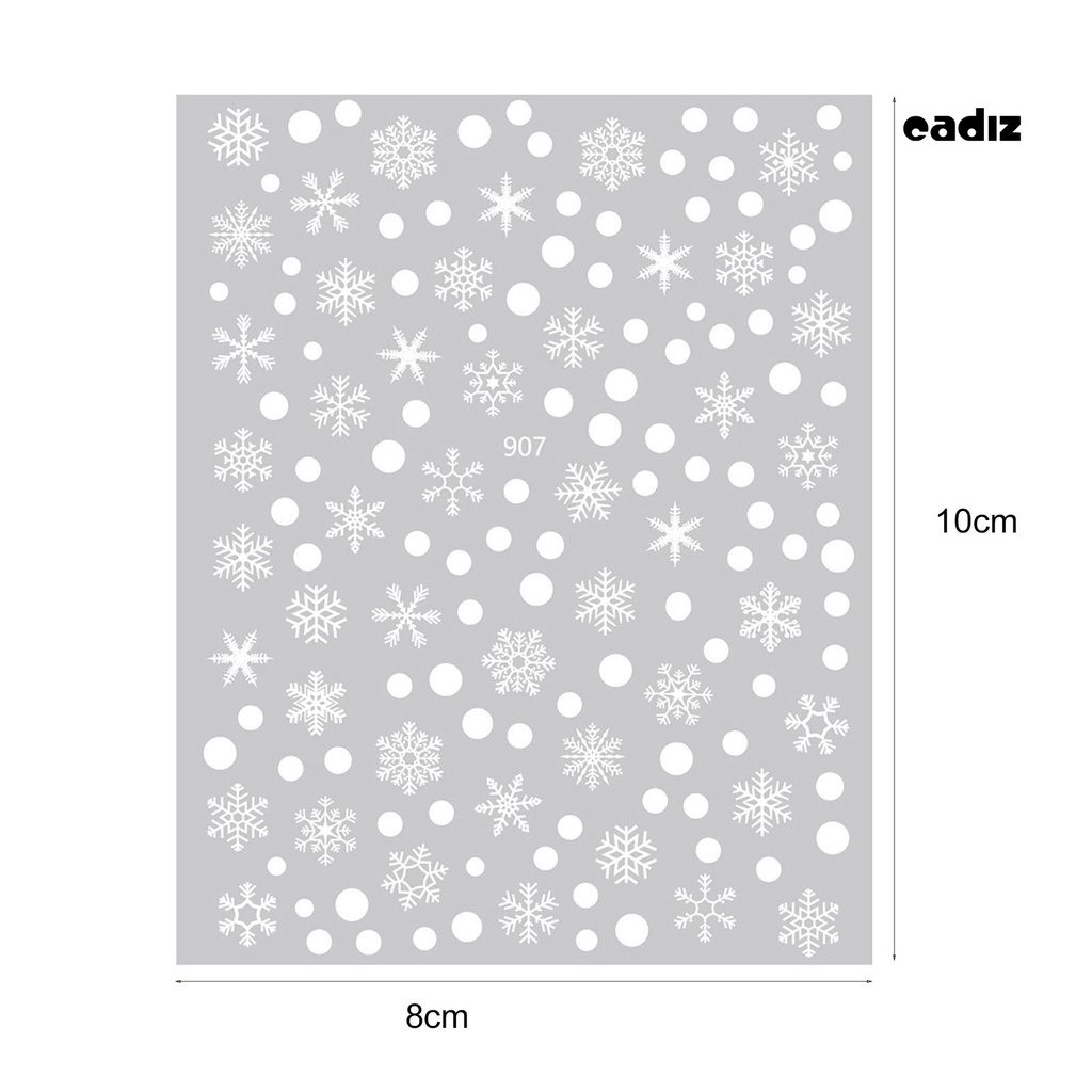 Miếng Dán Trang Trí Móng Tay Không Phai Siêu Mỏng Họa Tiết Giáng Sinh