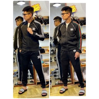 Bộ thể thao nam khoá kéo, bộ đồ thu đông nam