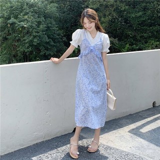 🫐Đầm tiểu thư tay phồng giả yếm xinh xắn 🫐