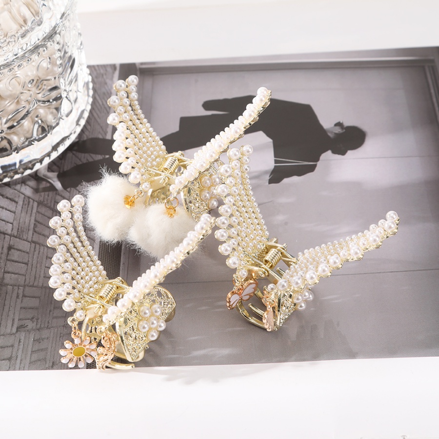 Kẹp Tóc Hình Bướm Đính Ngọc Trai Thời Trang Cho Nữ