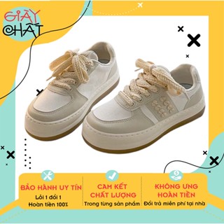 Giày Thể Thao Sneaker Nữ đế bánh mì mũi tròn,Giày thể thao nữ phối màu cực chất  phong cách Hàn Quốc thời trang mùa xuân