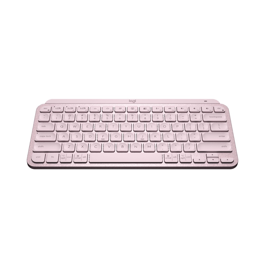 Bàn phím Logitech không dây MX Keys Mini hồng (USB-C/Bluetooth)