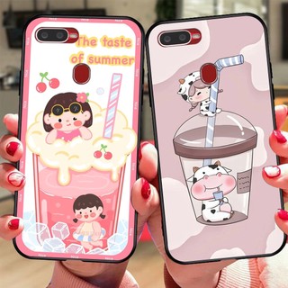 Ốp lưng điện thoại oppo a5S / oppo A7 / oppo A9 / oppo A12 trà sữa phong cách tuổi teen