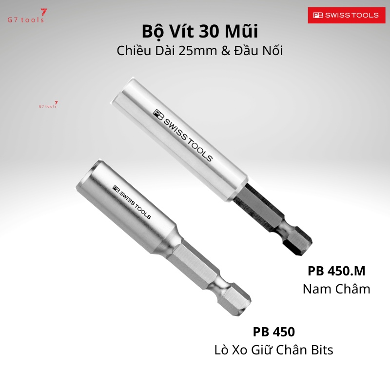 Đầu Chuyển Bits/ Bit Holder C 6.3 (1/4") PB Swiss Tools 450 và 450.M