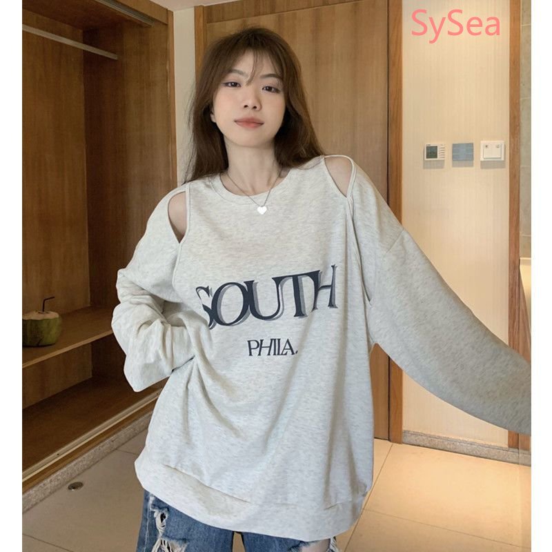 Áo Nỉ In Chữ Thiết Kế Tối Giản Thời Trang Mùa Thu Hàn Quốc Cho Nữ