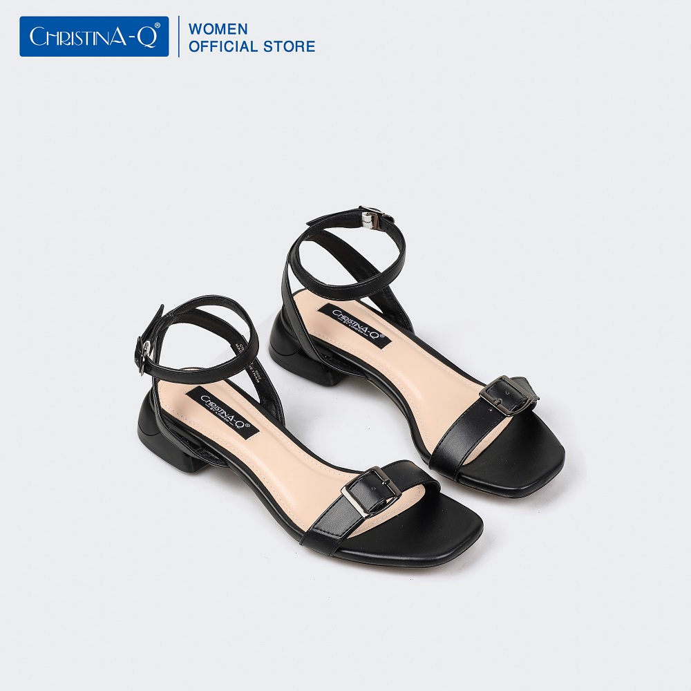 Giày sandals nữ gót trụ ChristinA-Q XDN284