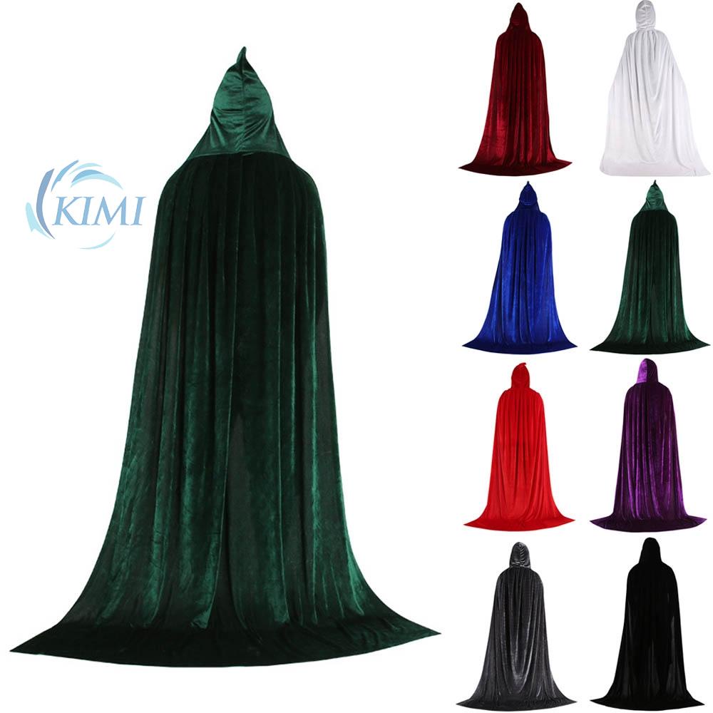 KIMI-Cape Christmas Cosplay Costume Halloween Hooded Cloak Medieval Vampire