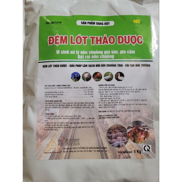 Men vi sinh thảo dược, khử mùi hôi chuồng trại 1kg