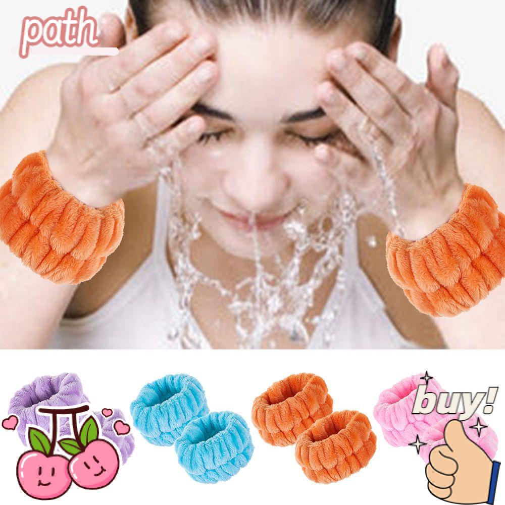 Vòng Tay Rửa Mặt Màu Trắng Mềm Mại Ngăn Ngừa Chạm Khi Tập Yoga Chạy Bộ Cho Nữ