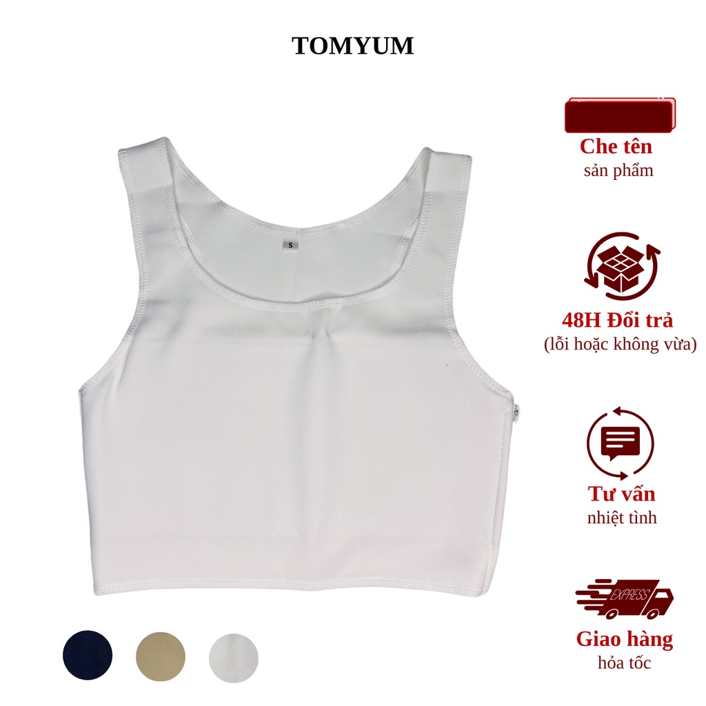 Áo nịt ngực tomboy loại khóa kéo hông - không viền chất liệu mềm độ nịt chặt co dãn tốt