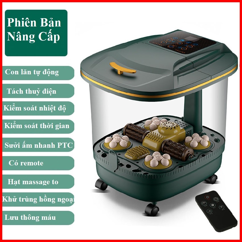 Bồn ngâm chân massage tự động làm nóng nước có chống giật Misubao Hàn Quốc, Máy ngâm chân massage có sục khí chính hãng