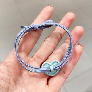 Dây buộc tóc hình trái tim , lá , nơ ( 10 sợi )