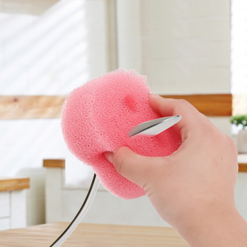 Set 4 Miếng Bọt Biển Rửa Chén Hình Mặt Cười Nhiều Màu Sắc