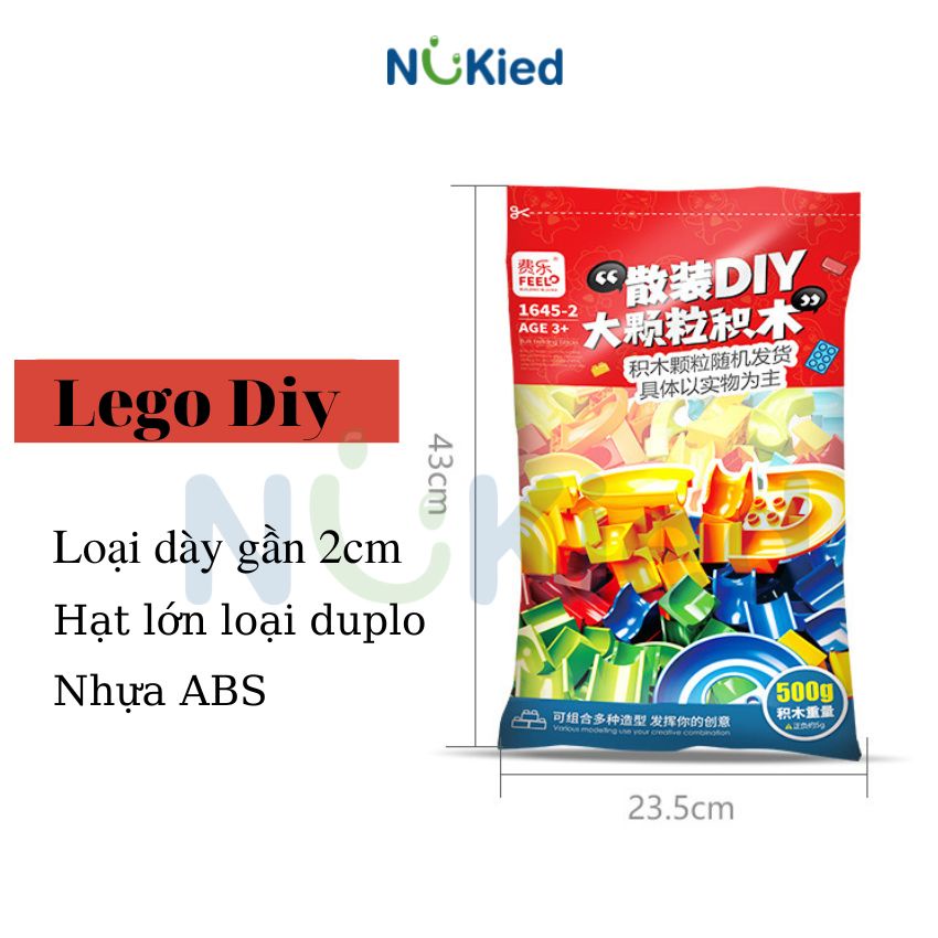 Đồ chơi le. go lắp ghép và xếp hình đa dạng mẫu trượt có kèm viên bi tương thích hạt duplo