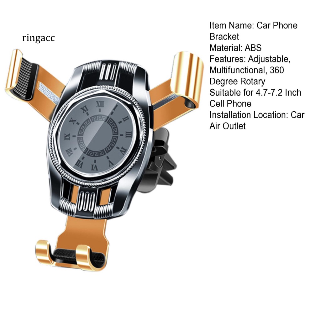 Giá Đỡ Điện Thoại RGA Cảm Biến Trọng Lực Gắn Lỗ Thông Gió Xe Hơi