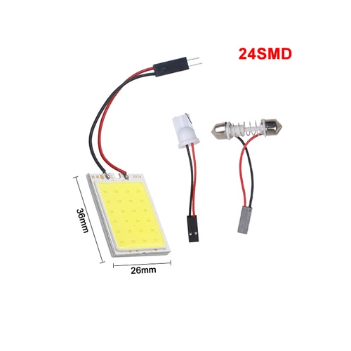 1 Bóng Đèn LED C5W C10W COB 12V 31mm 36mm 39mm 42mm T10 W5W Cho Xe Hơi