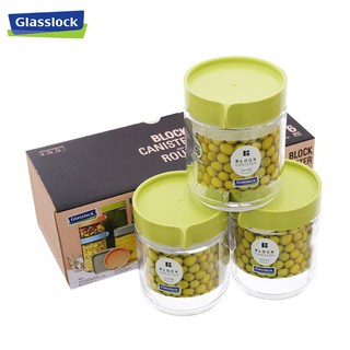 Bộ 3 hũ đựng thủy tinh GLASSLOCK 400ml IG784